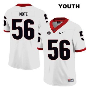 Youth Georgia Bulldogs NCAA #56 William Mote Nike Stitched White Legend Authentic College Football Jersey DLL6054JP